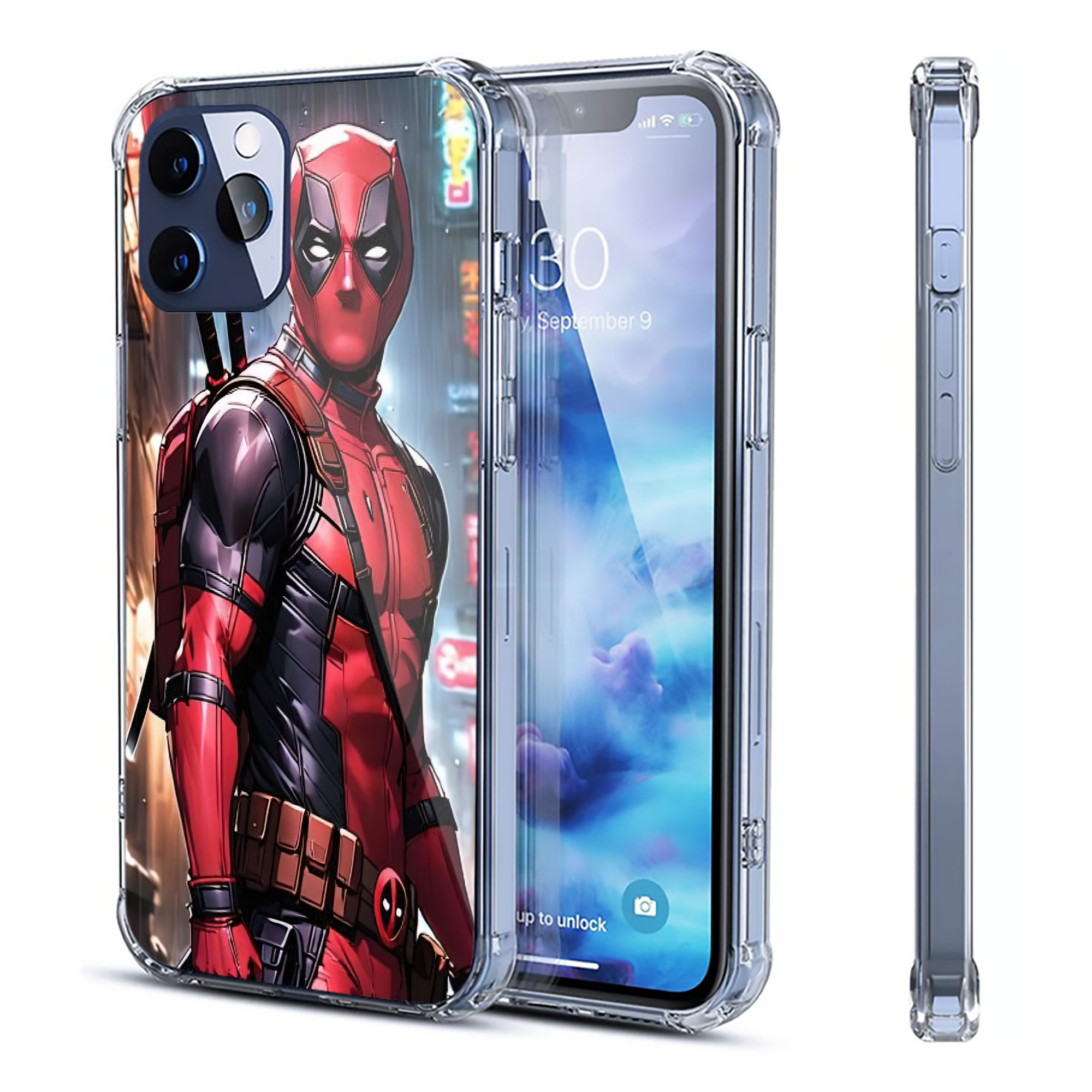 （画像用） Deadpool デッドプール 【iPhone 12シリーズ対応】透明スマホケース（クリアソフトケース）